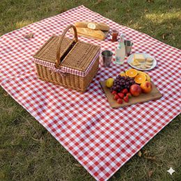 Toalha de Mesa Lomanu Enxovais em Tecido Oxford Xadrez Picnic 4, 6, 8, 10, 12 e 14 Lugares