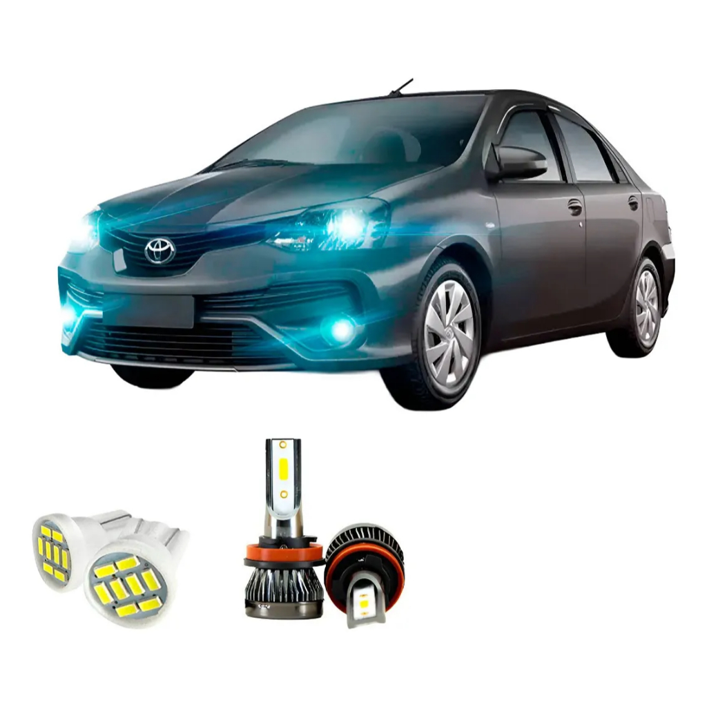 Ultra Led Nano Toyota Etios Sedan 2012-21 H16 22000lm Milha em Oferta na Shopee
