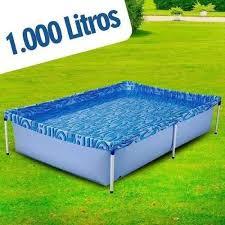 Piscina Infantil Retangular: Desmontável, Fácil Transporte, 1000L