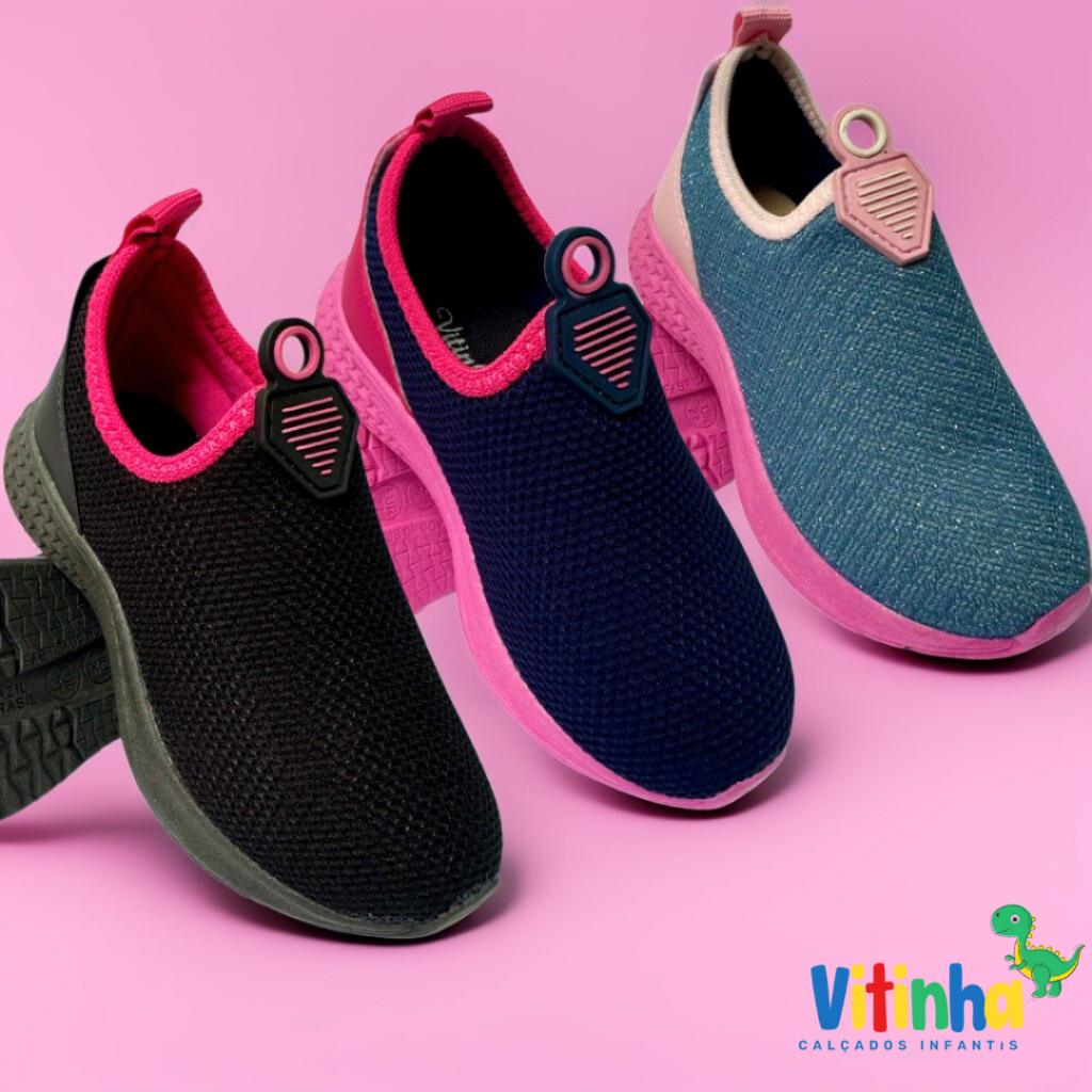 Kit 3 Pares - Tênis Infantil Feminino Menina Volta as Aulas em Oferta na Shopee