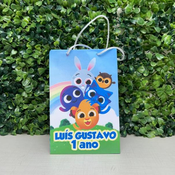 Sacolinha Bolofofos - Bolofofos azul- bolofofos menina -  PEGUE E MONTE - Personalizados - Lembrancinhas - kit festa