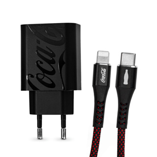Kit de Carregamento Turbo MFi 20W Preto | Coca-Cola em Oferta na Shopee