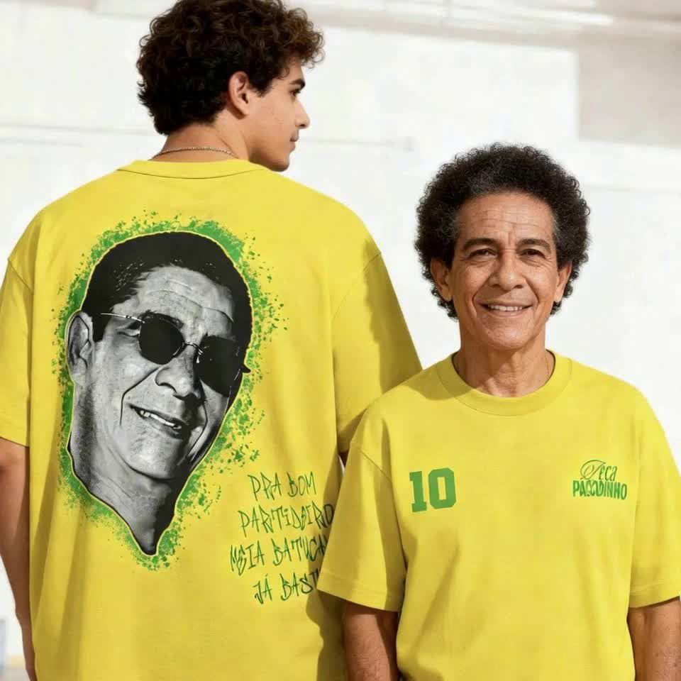 Camiseta Camisa 100% Algodão Zeca Pacodinho "Pra Bom Partideiro Meia Batucada Já Basta" Gola Redonda Alta Qualidade em Oferta na Shopee