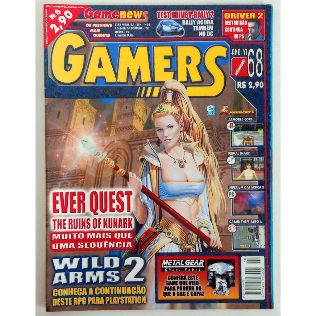 Revista Gamers Nº 68 | A febre de EverQuest, Wild Arms 2 e o Dreamcast! | Nostalgia