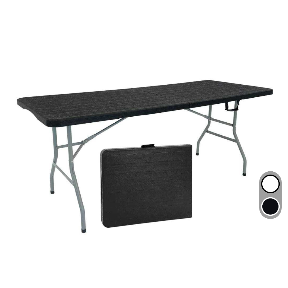 Mesa Dobrável Portátil 1,80 x 90cm Vira Maleta Com Alça Resistente em Oferta na Shopee