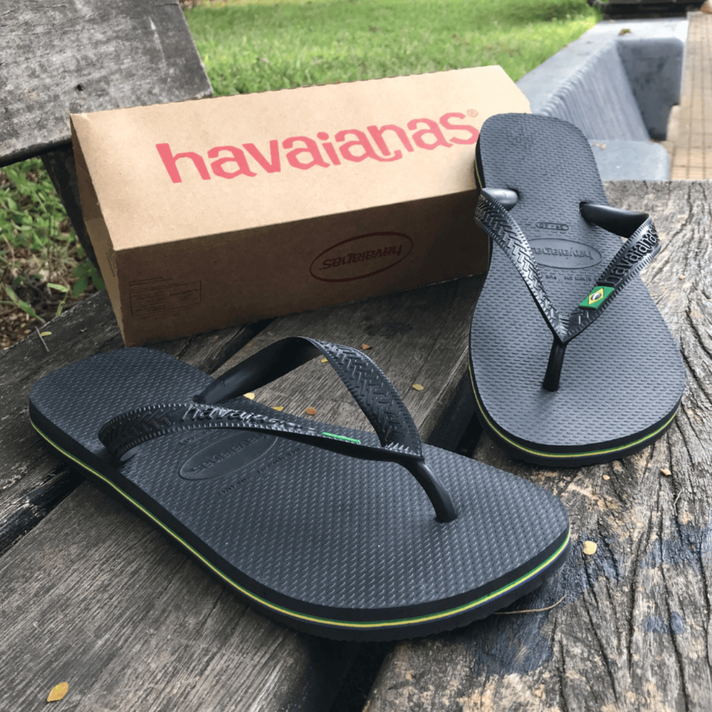 Chinelo Havaianas Bandeirinha Brasil Preto Tradicional Sandália Masculino Feminino Barato Original