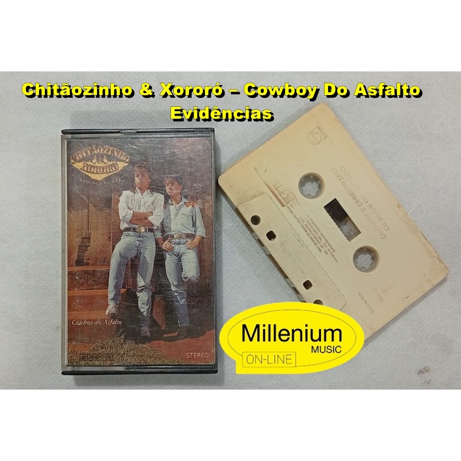 K7 Fita Cassete Chitãozinho & Xororó – Cowboy Do Asfalto 1990 Original Gravadora Colecionador Em Bom Estado