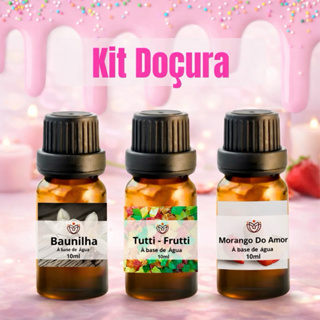 Kit Doçura   3 Essências a base de Água para umidificador e difusor de ambiente em Oferta na Shopee