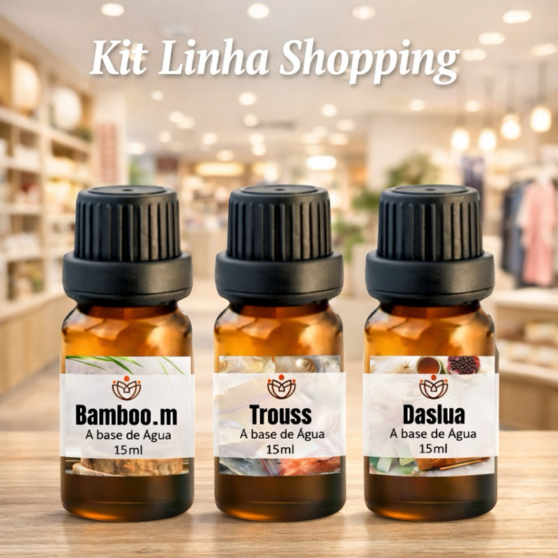 Kit 3 Essência Para umidificador Aromatizador e difusor  elétrico 15ml  a base de água