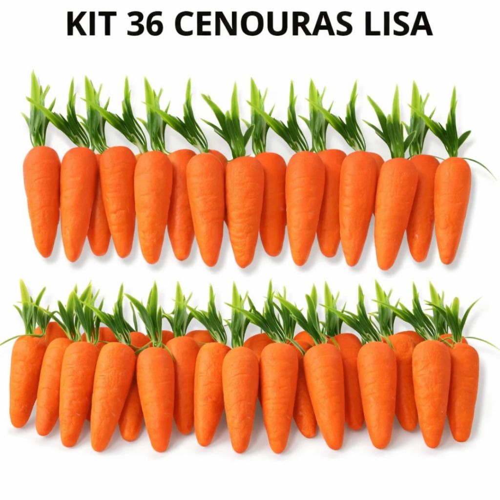 Cenoura Lisa Kit 18/36 Unidades Enfeite Decoração Cenário De Páscoa Temático em Oferta na Shopee