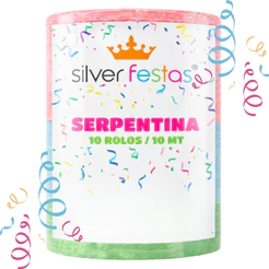 Serpentina Decorativa Silver Festas 10 Rolos 10 Metros – Ideal para Carnaval e Festas