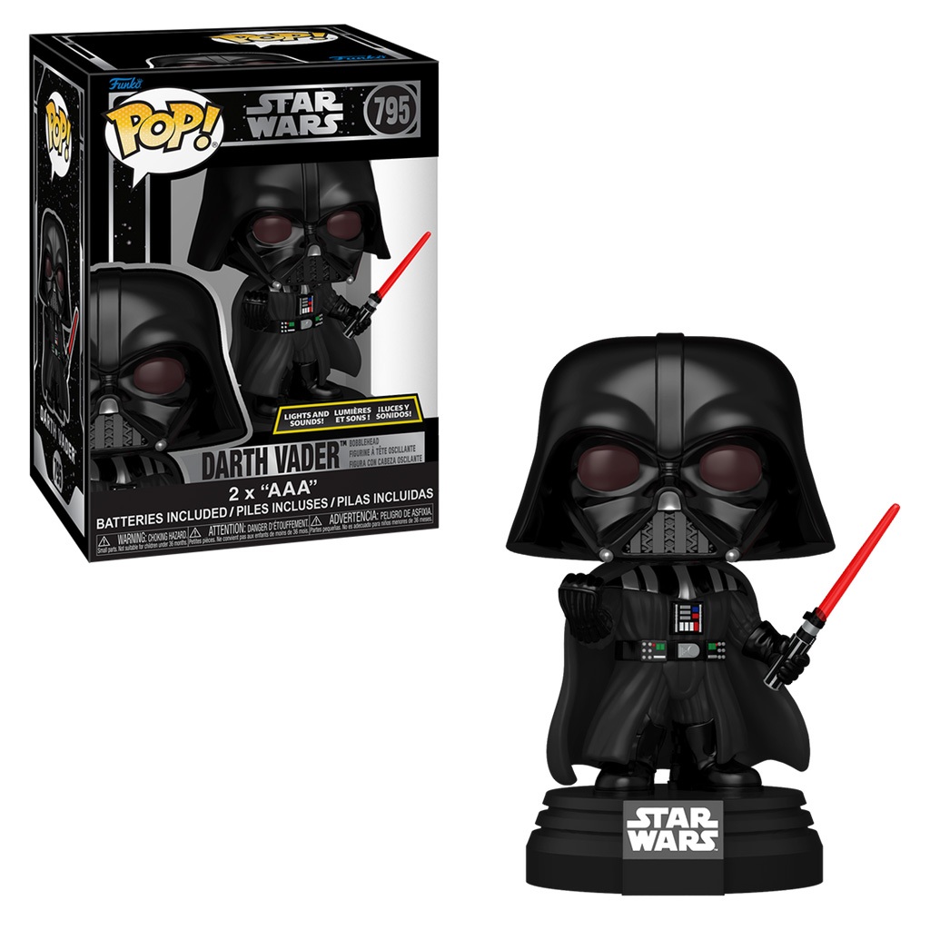 FUNKO POP STAR WARS LIGHT AND SOUNDS - DARTH VADER 795 NOVO ORIGINAL