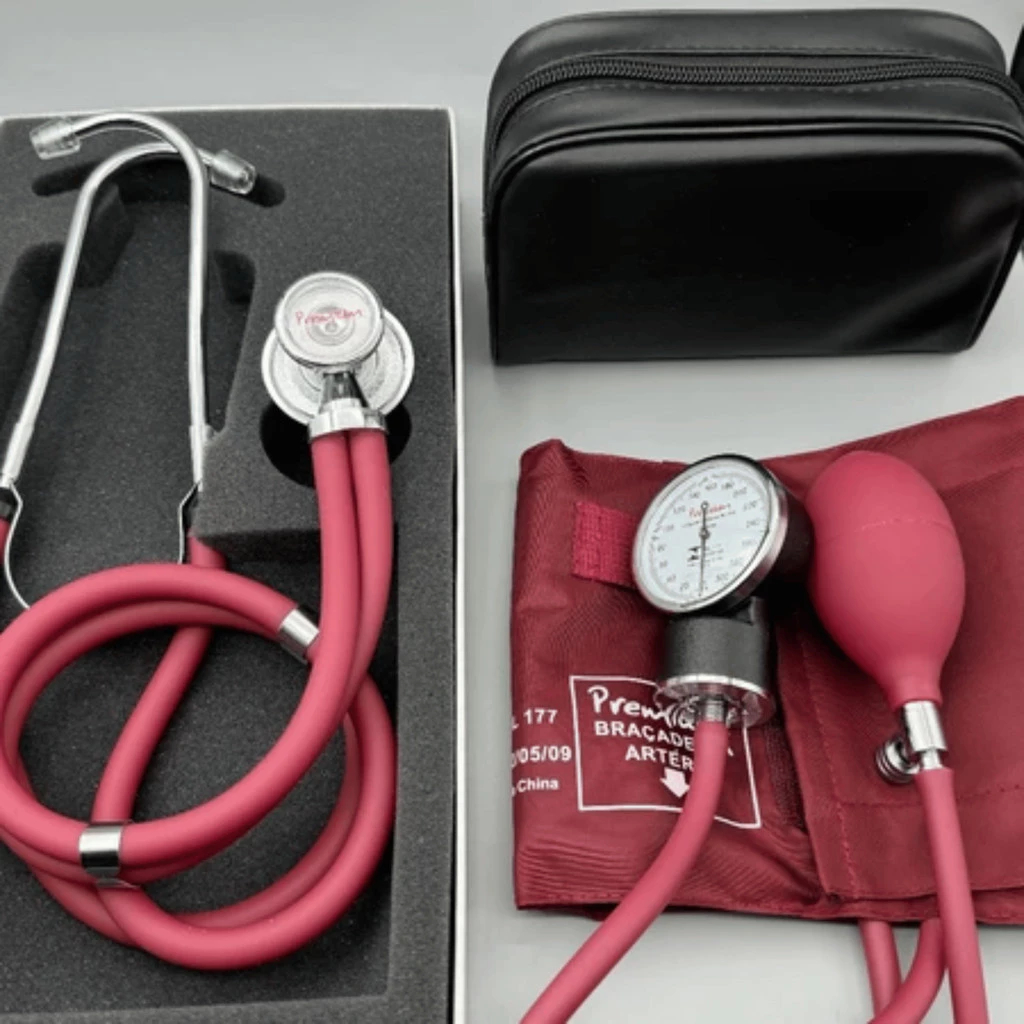 Kit de Acadêmico de Enfermagem- Estetoscópio Rappaport Premium + Esfigmomanômetro PREMIUM