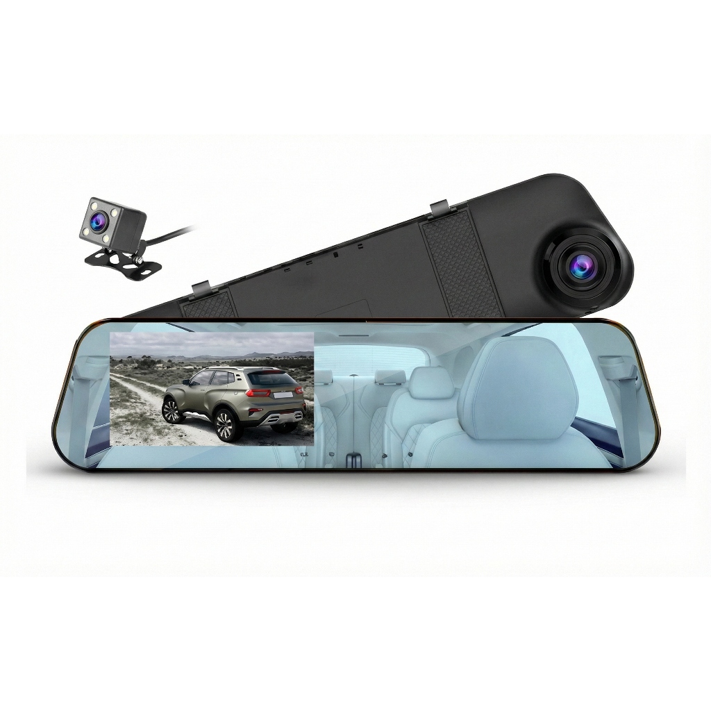 Retrovisor Filmador Com Câmera De Ré Dual Dash Cam Full HD 1080p Tela LCD 170 Graus ACV-235 em Oferta na Shopee