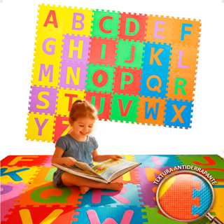 Tapete Eva Tatame Bebê Infantil Térmico Alfabeto 26 Peças em Oferta na Shopee