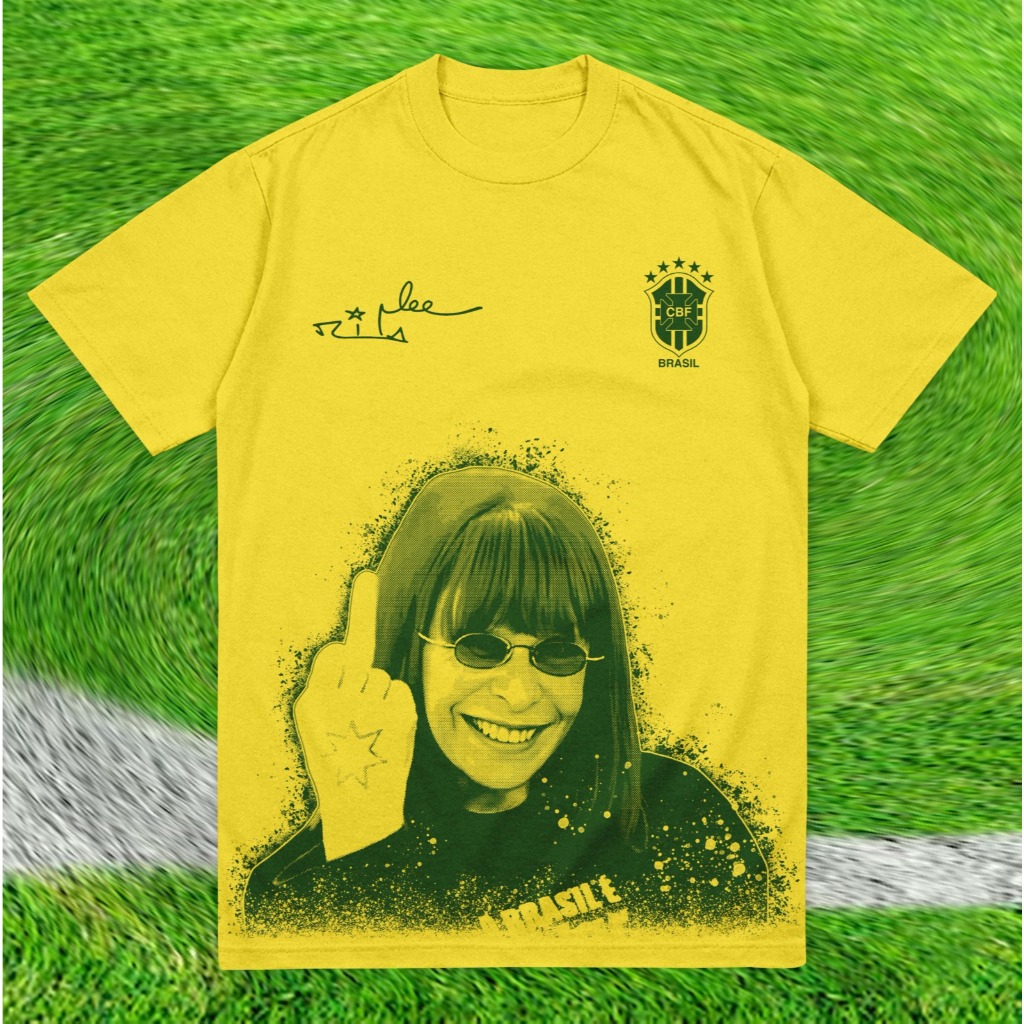 Camiseta Unissex Rita Lee Brasil Temática Copa Frases Camisa MPB  T-Shirt Feminina em Oferta na Shopee