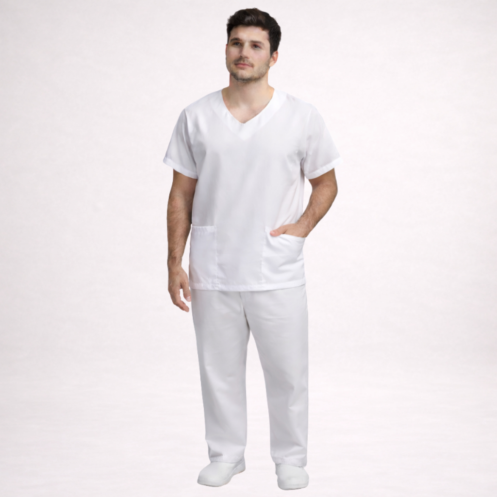Conjunto Masculino Pijama Cirurgico Scrub Uniforme Privativo Roupa Hospital Poliéster Premium