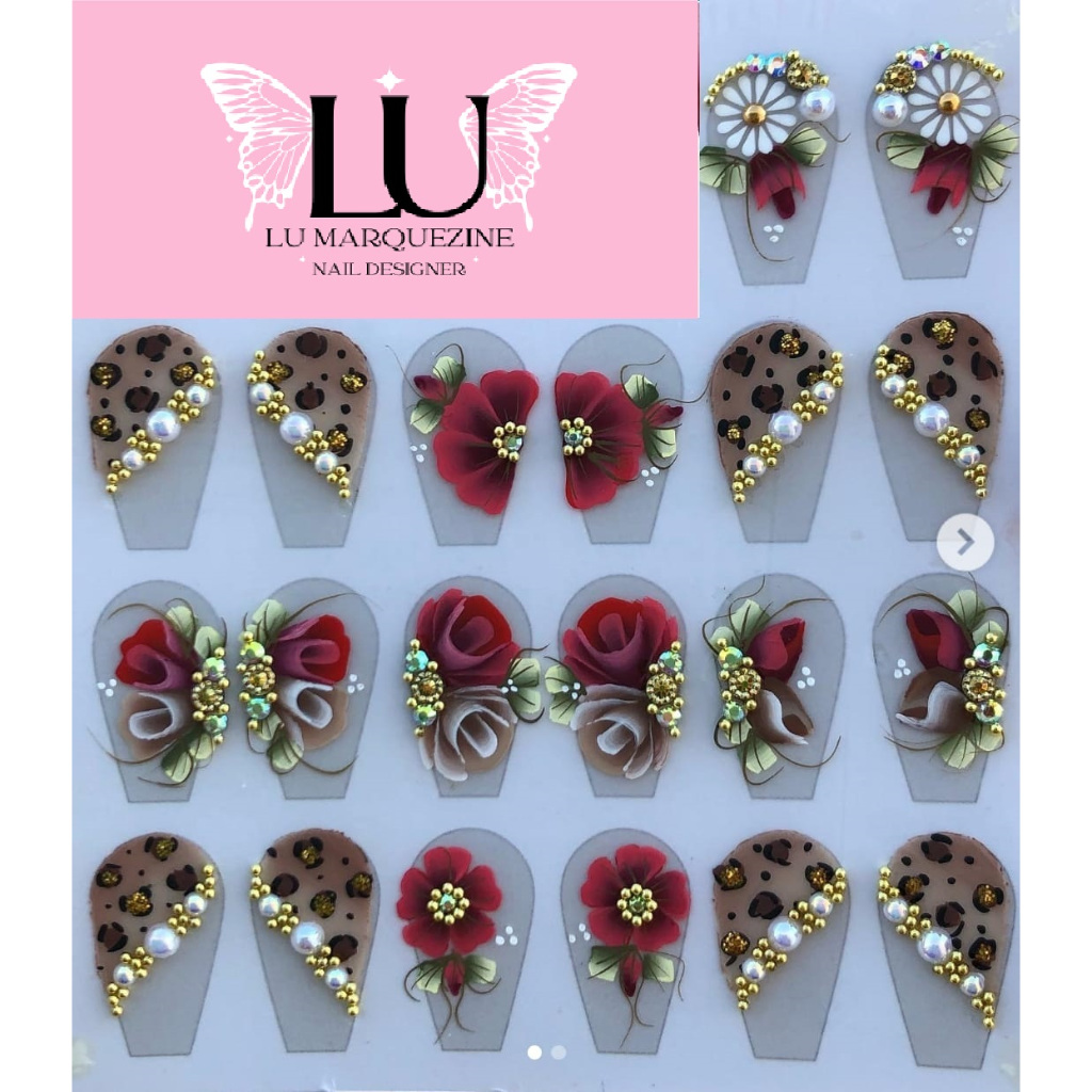 cartelão luxo cartelas de adesivos artesanais para unhas jóias strass pedrarias cartelão com 20