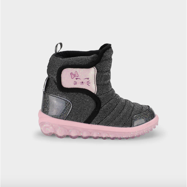 Bota Infantil Menina Bibi Roller 2.0 Preta Brilho 1155331