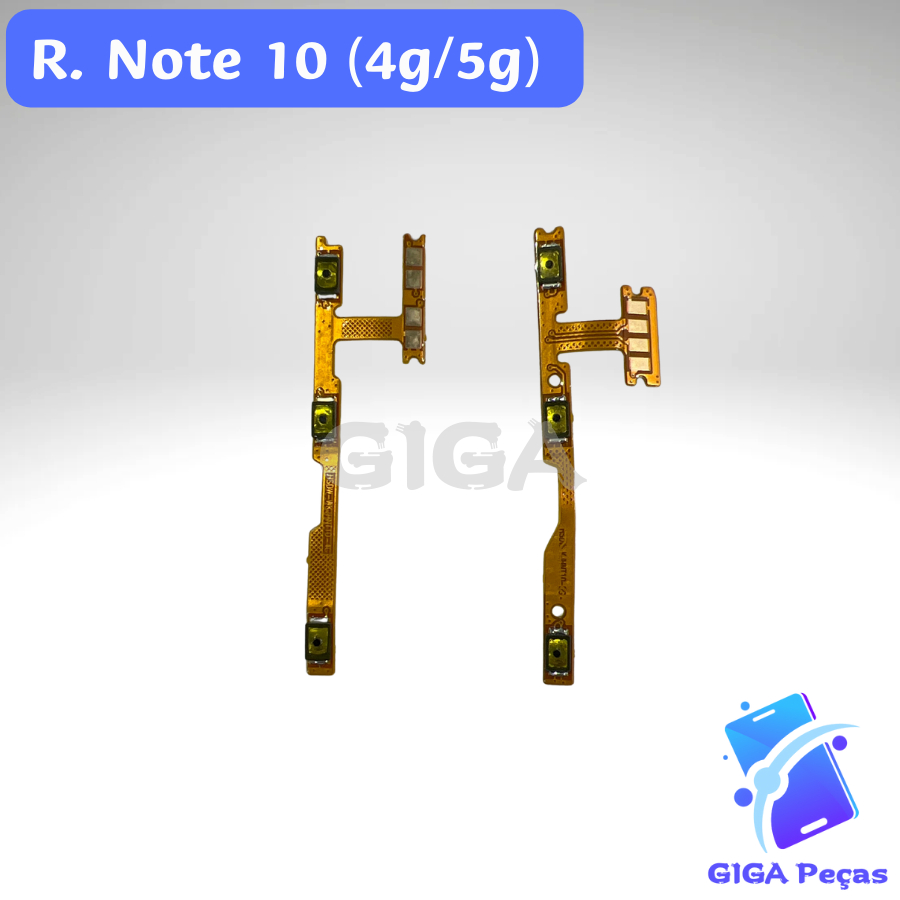 Flex Botão Power e Volume Redmi Note 10 (4G) / (5G)