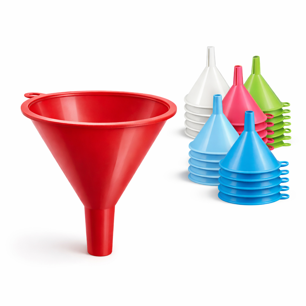 Kit 12 Funil de Plástico 10cm Multiuso Para Cozinha Garrafa Óleo Combustível Líquidos Não Transborda em Oferta na Shopee