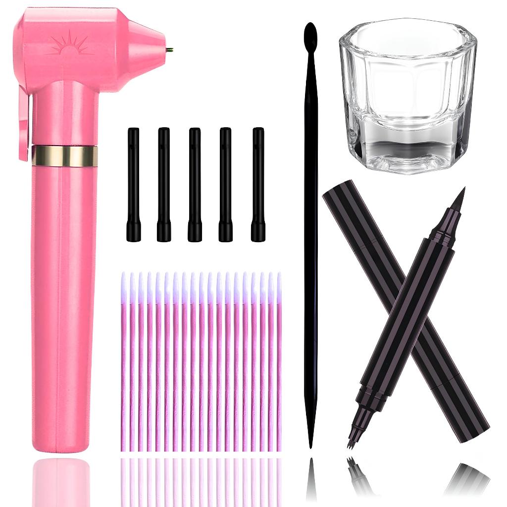 Kit Completo para Henna Sobrancelha Mixer Dappen Aplicador Palito de Algodão Caneta de Sobrancelha