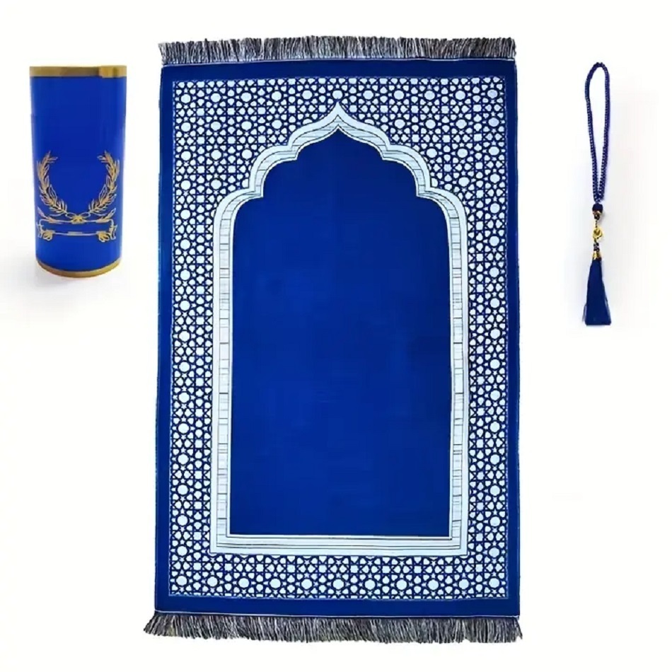 Imagem Kit Tapete Oração muçulmano com Masbaha
