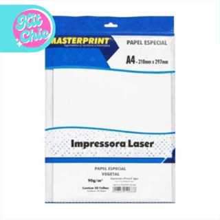Papel Vegetal a Prova D'agua 90g 50 folhas Impressora Laser MasterPrint em Oferta na Shopee