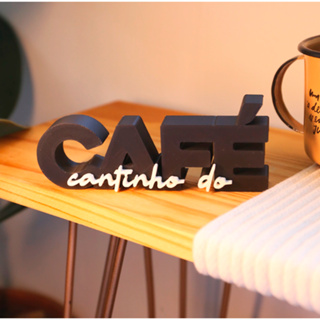Letreiro Decorativo Cantinho do Café Decoração moderna para casa e presente, Cozinha em Oferta na Shopee