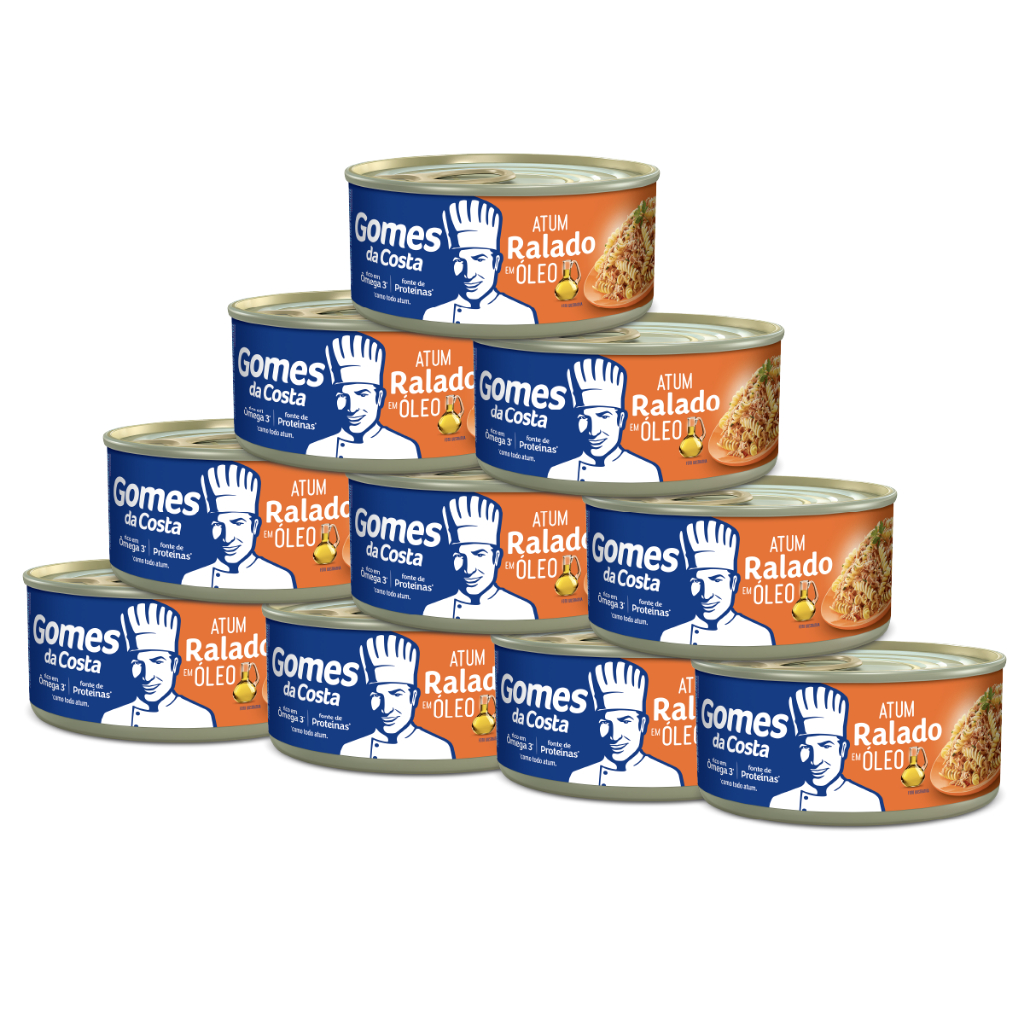 Kit 10 UN - Atum Ralado em Óleo - 170g - Gomes da Costa