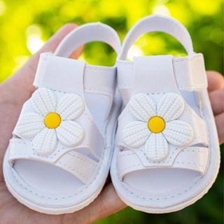 Sandália Infantil Floral Branco Bebê Confortável Menina em Oferta na Shopee