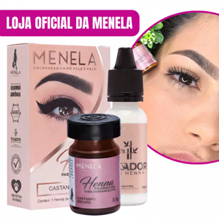 Henna Menela Profissional para Designer de Sobrancelhas Escolha Sua Cor 2,5g - Com Fixador e Nanotecnologia em Oferta na Shopee