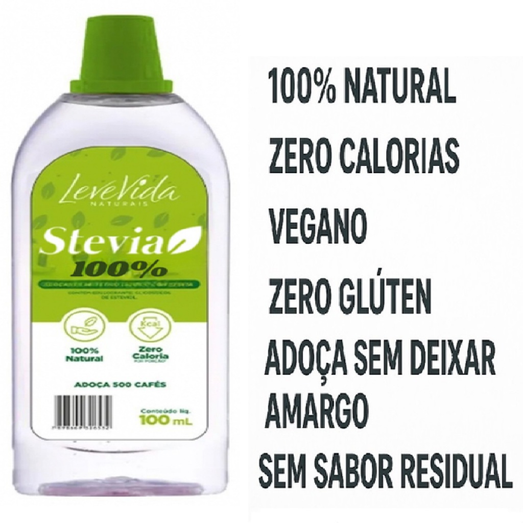 Adoçante Stevia 100ml 100% Natural zero amargor em Oferta na Shopee