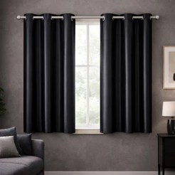Cortina Blackout PVC 100% 2,80x1,80 Ilhós Bloqueia Luz Quarto Sala TV