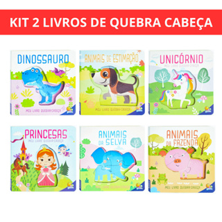 Kit 2 Infantis Meu Livro com Quebra-Cabeça em Oferta na Shopee
