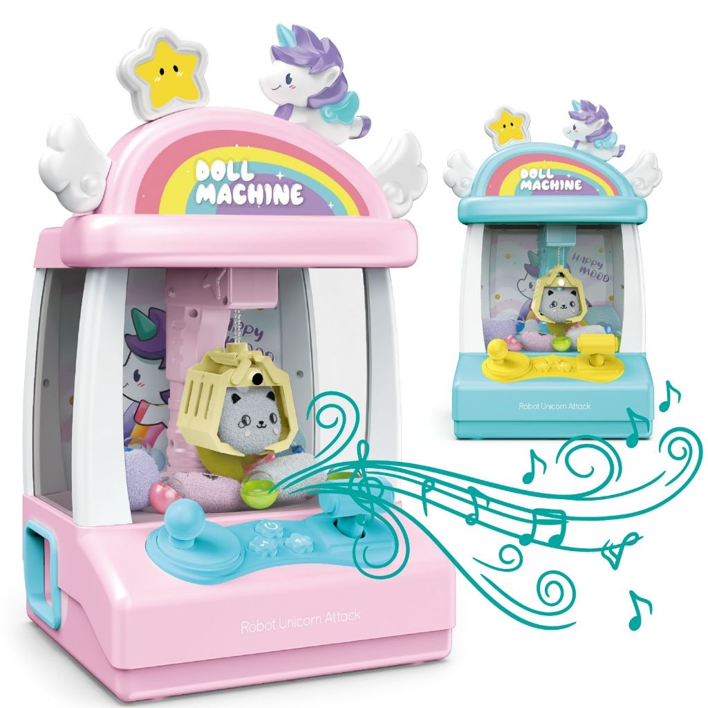 Mini Máquina de Pegar Bichinhos Som e Luz Brinquedo Garra Ursinho Pelúcia em Oferta na Shopee