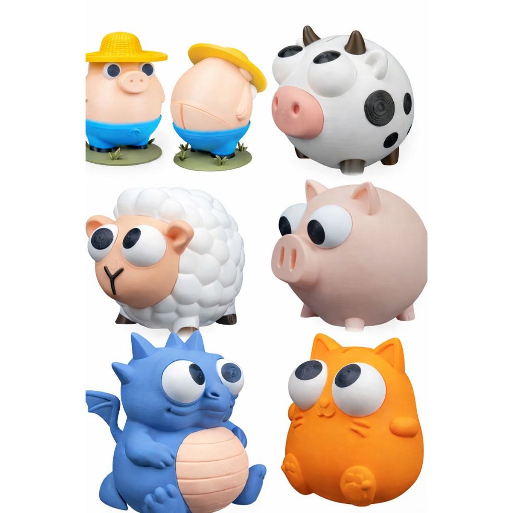 Cofrinho Infantil, Porquinho fazendeiro, Porquinho, Gatinho, Dragão , Ovelha e Vaquinha - cofre