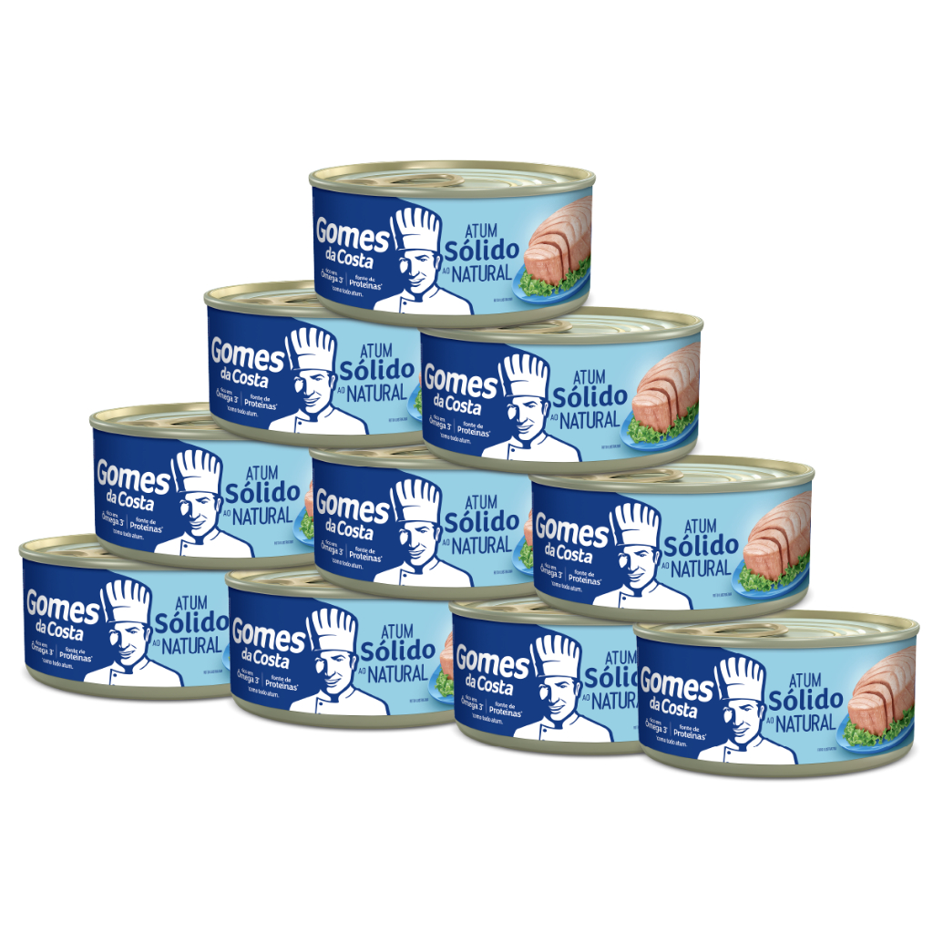 Kit 10 UN - Atum Sólido ao Natural - 170g - Gomes da Costa
