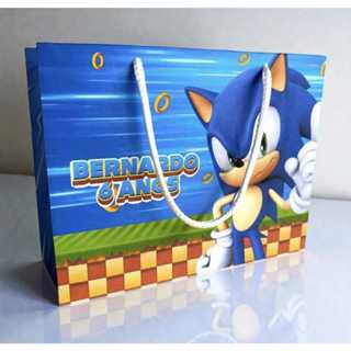 Sacolas Sonic Personalizadas 20x15x7 PEGUE E MONTE - CRIAMOS QUALQUER TEMA em Oferta na Shopee