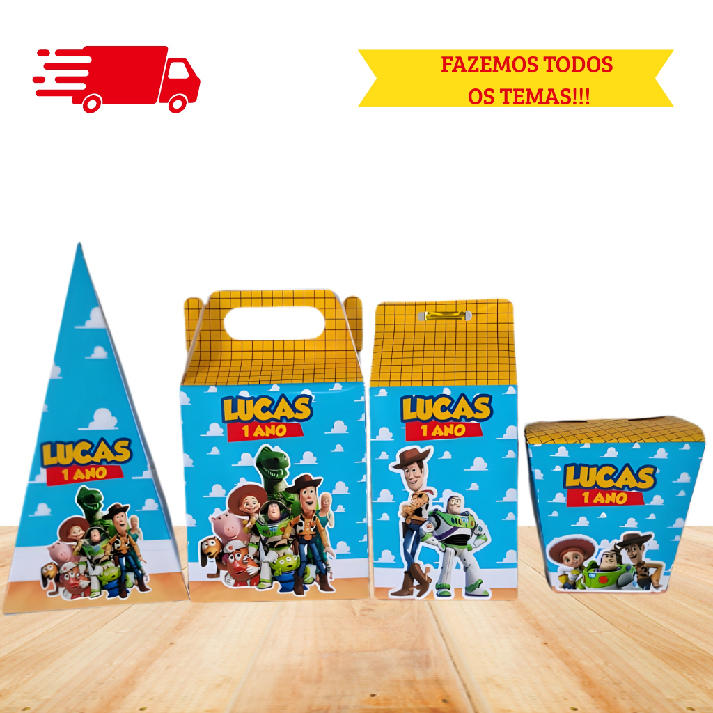 Kit Caixinhas Personalizadas Lembrancinha - TOY STORY - Fazemos todos os temas