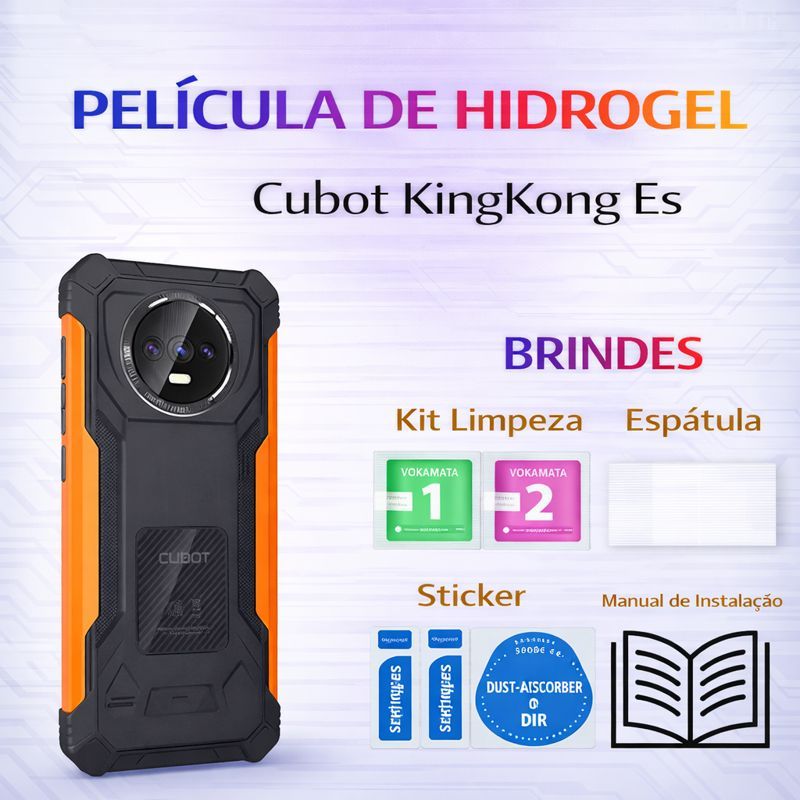 Película Hidrogel Cubot KIngKong Es - ESCOLHA: HD ou PRIVACIDADE | Ler descrição
