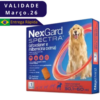 NexGard Spectra Antipulgas E Carrapatos Para Cães De 30,1 A 60kg em Oferta na Shopee