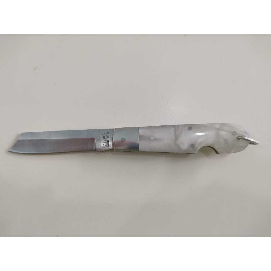 Canivete Z2 Aço Carbono Zebu Barretos Cabo em Acrílico Branco em Oferta na Shopee