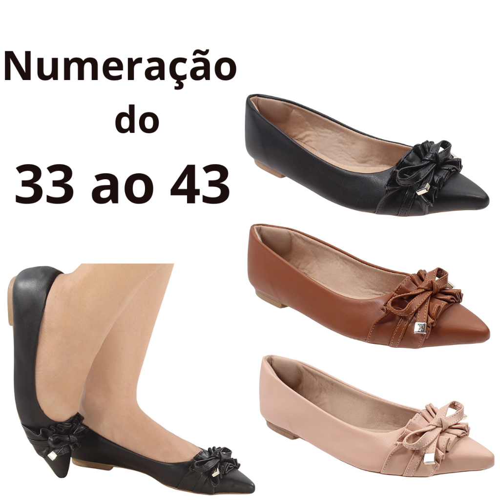 SAPATILHA FEMININA COM DETALHE SANFONADO em Oferta na Shopee