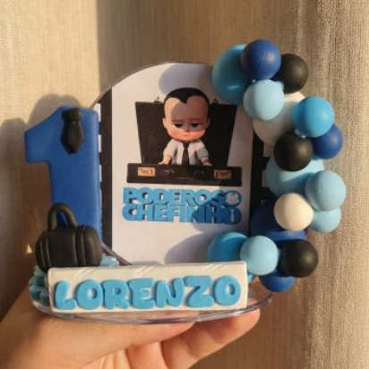 Vela de aniversário Personalizada Poderoso Chefinho/ Festa cenário Poderoso Chefinho