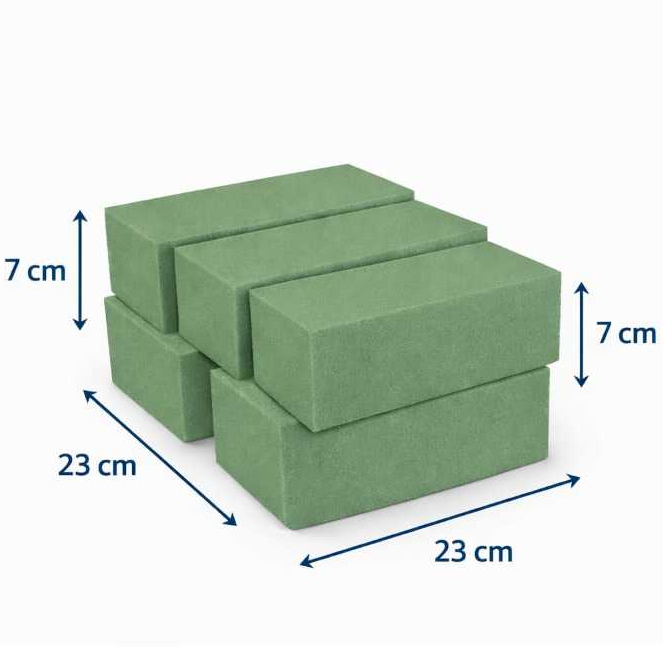 Espumas Floral 23 x 10 x 6cm Flores e Plantas Artificiais Jardinagem Decorativa em Oferta na Shopee