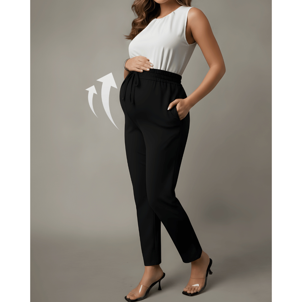 Calça Gestante Maternidade Casual Elegante Leve Confortavel para Gravidas Elástico Gravidez em Oferta na Shopee