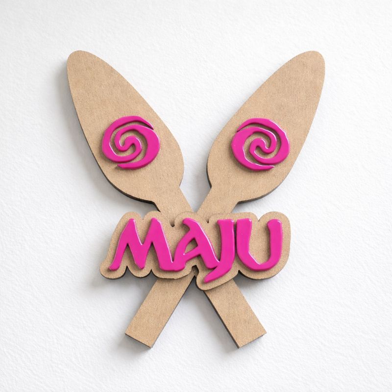 Aplique Moana Personalizado MDF 5cm | Recorte a Laser | Decoração Festa Infantil Moana. Aplique de Luxo Moana