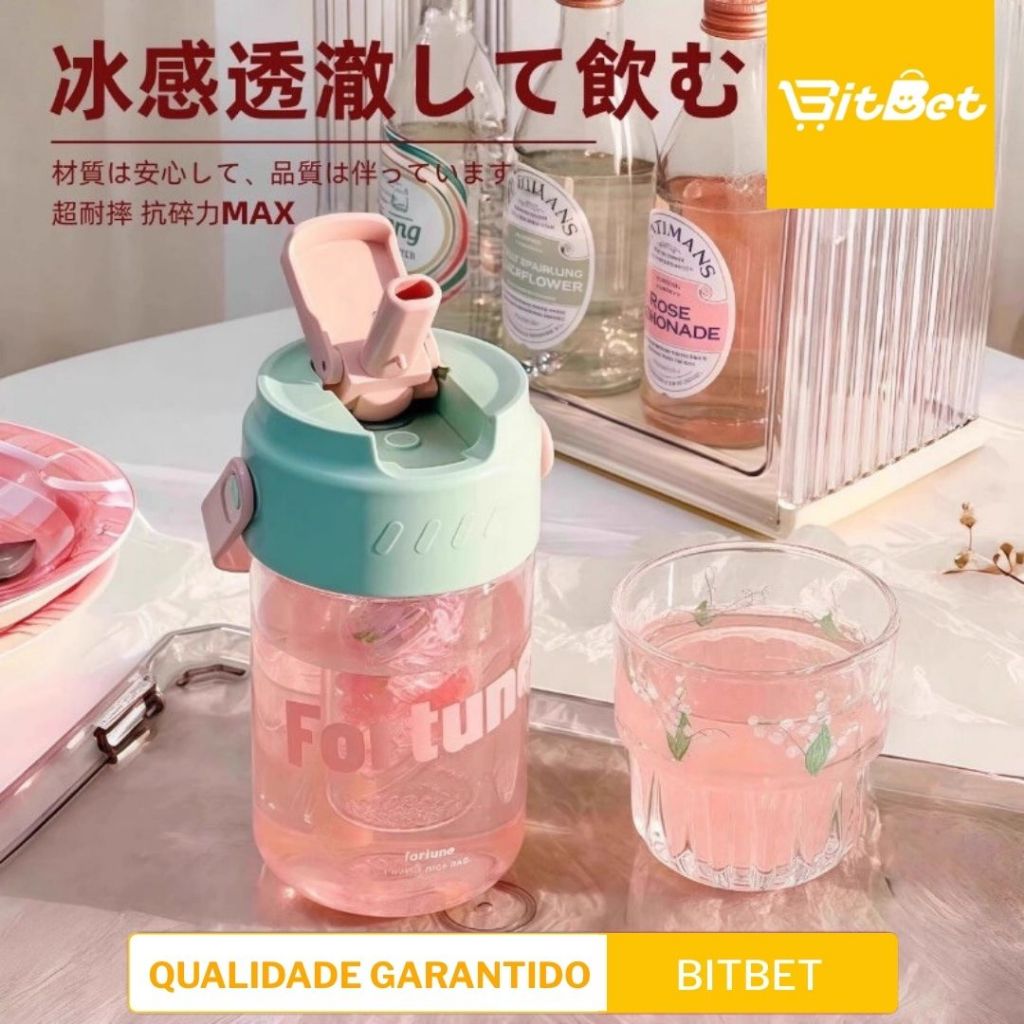 Garrafa de Água 600ml com Tampa Flip Refrescante Design Moderno CP-03 em Oferta na Shopee