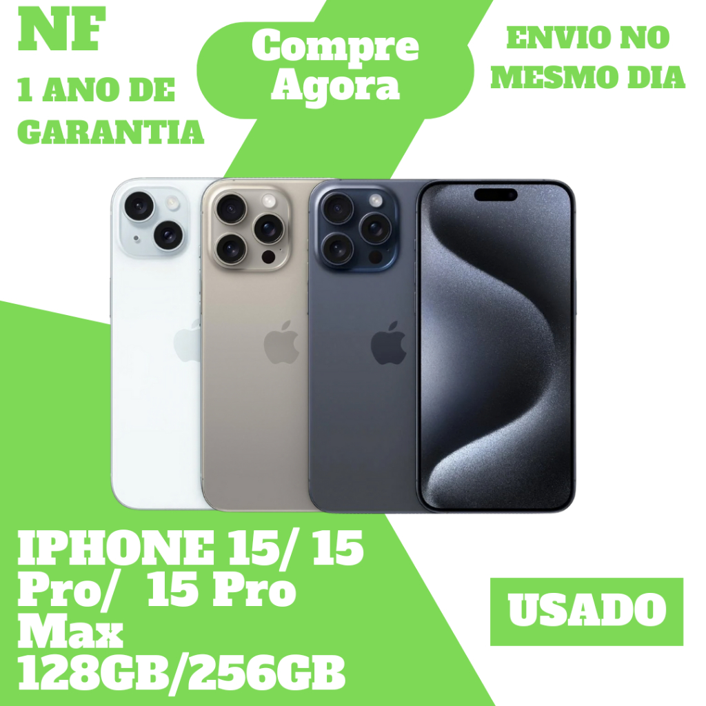 Celular iPhone 15 Pro e Pro Max 128gb e 256gb 5g Original + Nf Produto de Exibição - Miniatura 2